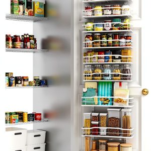 Moforoco White 9-Tier Over The Door Pantry Organizer-0