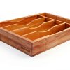 Expandable Bamboo Kitchen Drawer Organizer for Cutlery and Utensils, Adjustable Bamboo Wood Cutlery Tray in Drawer for Flatware and Silverware in Kitchen, (Natural)-4