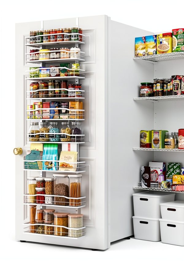 Moforoco White 9-Tier Over The Door Pantry Organizer-6